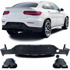 image-35-Sport hátsó diffúzor fekete kipufogóvégekkel Mercedes GLC Coupe C253 2016-2019