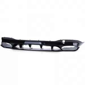 Diffusore posteriore nero lucido + doppi terminali di scarico cromati adatto per Mercedes CLA C118 X118-image-6257370