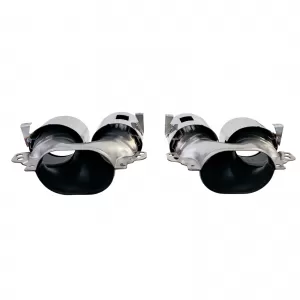 Diffusore posteriore nero lucido + doppi terminali di scarico cromati adatto per Mercedes CLA C118 X118-image-6257380