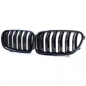 Double Slat Kidney Grille Performance Gloss Black for 5 Series BMW F10 F11 2010-2017