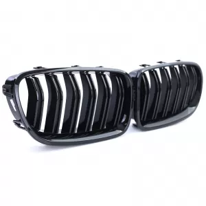 Double Slat Kidney Grille Performance Gloss Black for 5 Series BMW F10 F11 2010-2017
