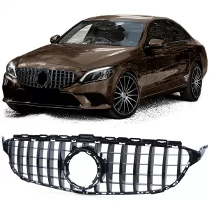 Sport grille gloss black for Mercedes C-Class W205 S205 18-21