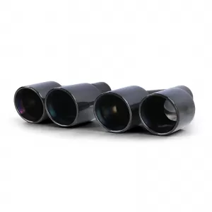 Terminali di scarico duali look sportivo neri adatti per BMW Serie 5 F10 F11 Serie 6 F12 F13-image-6257467