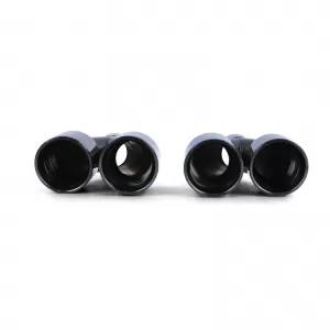Terminali di scarico duali look sportivo neri adatti per BMW Serie 5 F10 F11 Serie 6 F12 F13-image-6257469