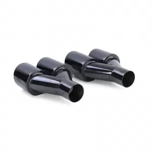 Terminali di scarico duali look sportivo neri adatti per BMW Serie 5 F10 F11 Serie 6 F12 F13-image-6257471