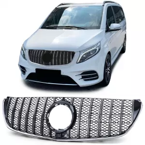 Sport grille chrome black gloss for Mercedes V-Class W447 14-19