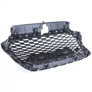 Sport grille honeycomb grille black gloss silver for Audi A3 8V 16-20 without ACC