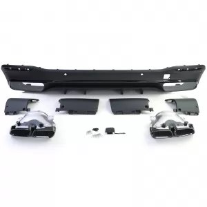 Diffusore posteriore sportivo con terminali neri adatto per Mercedes GLE V167 dal 18-image-6257581