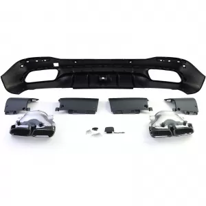 Diffusore posteriore sportivo con terminali neri adatto per Mercedes GLE V167 dal 18-image-6257582