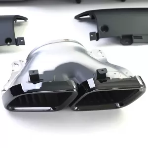 Diffusore posteriore sportivo con terminali neri adatto per Mercedes GLE V167 dal 18-image-6257583