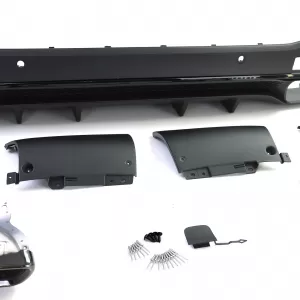 Diffusore posteriore sportivo con terminali neri adatto per Mercedes GLE V167 dal 18-image-6257585