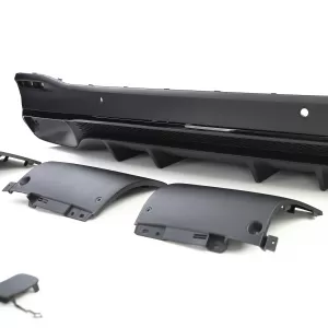 Diffusore posteriore sportivo con terminali neri adatto per Mercedes GLE V167 dal 18-image-6257588