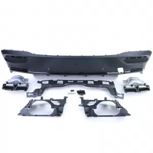 Diffusore posteriore sportivo con terminali di scarico neri adatto per Mercedes GLE Coupe C167 dal 19-image-6257617