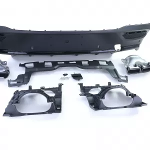 Diffusore posteriore sportivo con terminali di scarico neri adatto per Mercedes GLE Coupe C167 dal 19-image-6257621