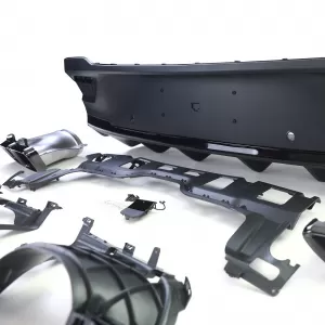 Diffusore posteriore sportivo con terminali di scarico neri adatto per Mercedes GLE Coupe C167 dal 19-image-6257624
