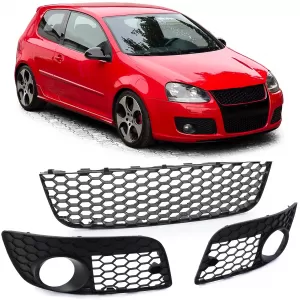 Honeycomb Mesh Grille Bumper Set for VW Golf 5 GTI 04-09