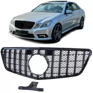 Sport grille black gloss fits Mercedes E W212 S212 pre-facelift 09-13
