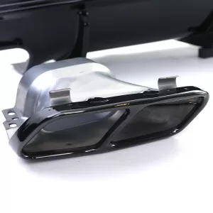 Diffusore posteriore sportivo con terminali di scarico neri adatto per Mercedes CLA C117 13-19-image-6257694
