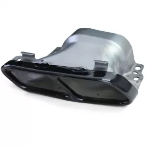 Diffusore posteriore sportivo con terminali di scarico neri adatto per Mercedes CLA C117 13-19-image-6257695