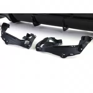 Diffusore posteriore sportivo con terminali di scarico neri adatto per Mercedes CLA C117 13-19-image-6257698
