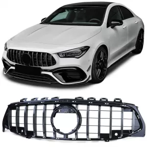 Sport grille black gloss chrome for Mercedes CLA C118 X118 from 19