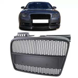 Honeycomb Grille Black for Audi A4 B7 04-07 + Cabriolet