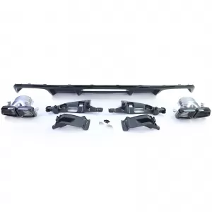 Diffusore posteriore sportivo con terminali neri adatto per Mercedes CLS C218 Facelift 14-18-image-6257796