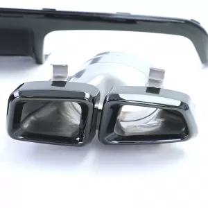 Diffusore posteriore sportivo con terminali neri adatto per Mercedes CLS C218 Facelift 14-18-image-6257798