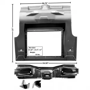 Complete trunk floor for Ford Mustang 65-66 Convertible