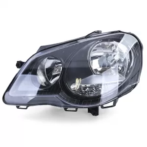 GTI Cup Headlight Black Left fits for VW Polo 9N3 2005-2009