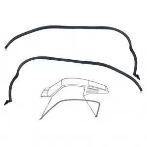 Seals roof edge pair for Ford Mustang 67-68 Fastback