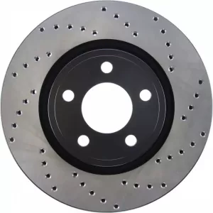 StopTech HC brake discs front 320mm drilled suitable for Ford Mustang 15-21
