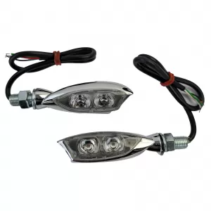 Universal motorcycle clear glass LED indicator taillight set MORELLA with E-mark