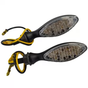 Universal clear glass motorcycle LED indicator set HOLLOW with E-mark