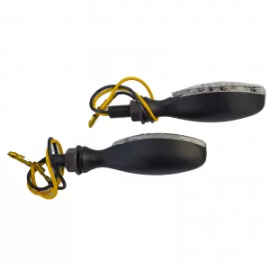 Universal clear glass motorcycle LED indicator set HOLLOW with E-mark