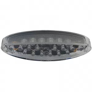 Universal motorcycle LED mini oval tail light smoke with license plate illumination