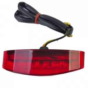 Universal motorcycle LED tail light DROP clear lens red with E-mark