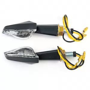 Universal Motorcycle Clear Glass LED Indicator Set APEX with E-Mark