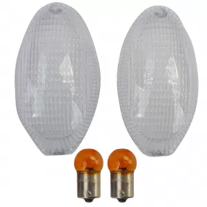 Motorcycle Indicator Lenses White Pair for Ducati Monster / Victory