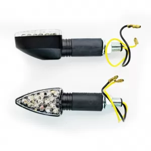 Universal motorcycle LED clear lens indicator set grip
