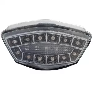 Motorcycle LED Tail Light Clear Lens Chrome for Kawasaki Ninja 250R EX250 08-11