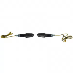 Universal Motorcycle Clear Glass LED Indicator Set SLIGHT with E-mark