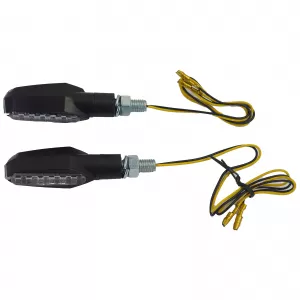 Universal Motorcycle Clear Glass LED Indicator Set SLIGHT with E-mark