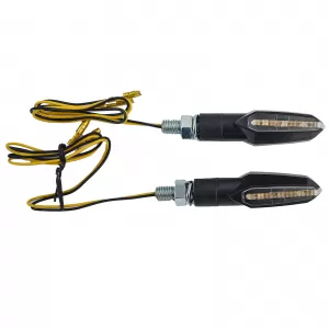 Universal Motorcycle Clear Glass LED Indicator Set SLIGHT with E-mark