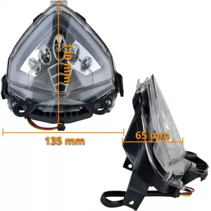 Motoros LED hátsó lámpa, átlátszó, Honda CB 500 X / F CBR 500 R (2013-tól)-image-6258421