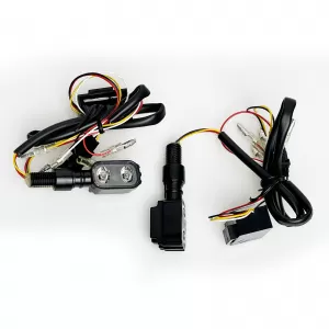 Universal Motorcycle Clear Glass LED Indicator Taillight Set DUAL 1 with E-Mark