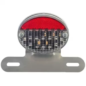 Motorcycle Mini LED Taillight Clear Glass RETRO Universally Usable