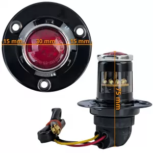 Motorrad LED-Rücklicht LUCAS klein klassisch schwarz mit E-Prüfzeichen-image-6258471