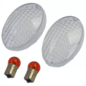Motorcycle indicator lens pair for Derbi MBK Kawasaki Ninja 250 Yamaha XT X/R / M
