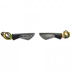Universal motorcycle chrome LED indicator set TWIST with E-mark